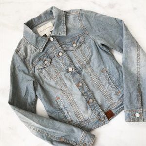 Pilcro Railroad Stripe Denim Jacket (Anthropologie)